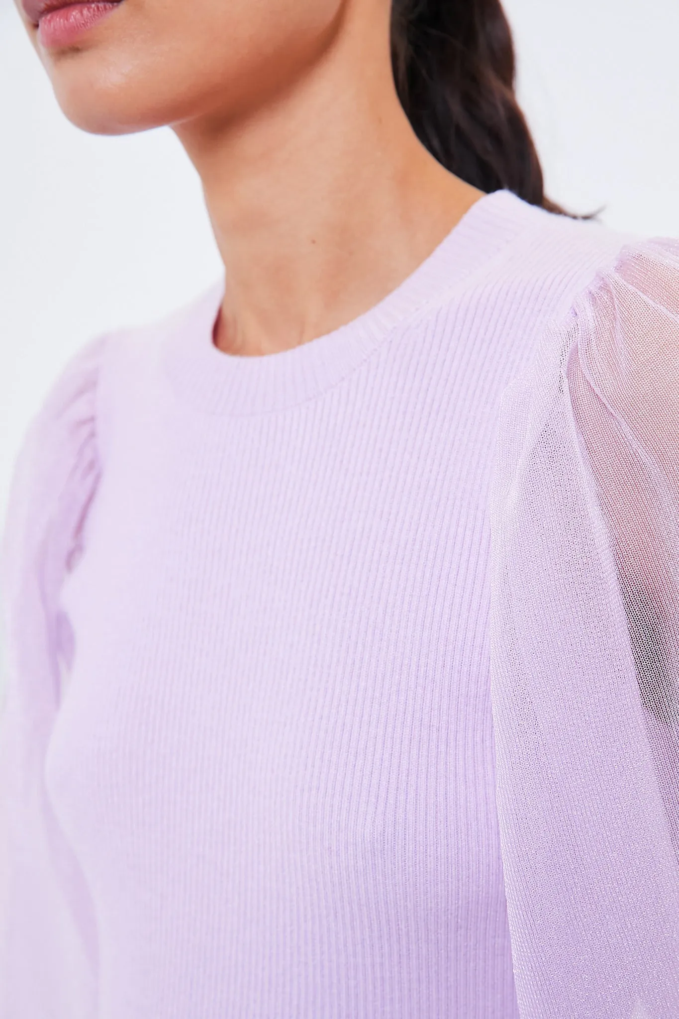 Lilac Knit Betsy Blouse