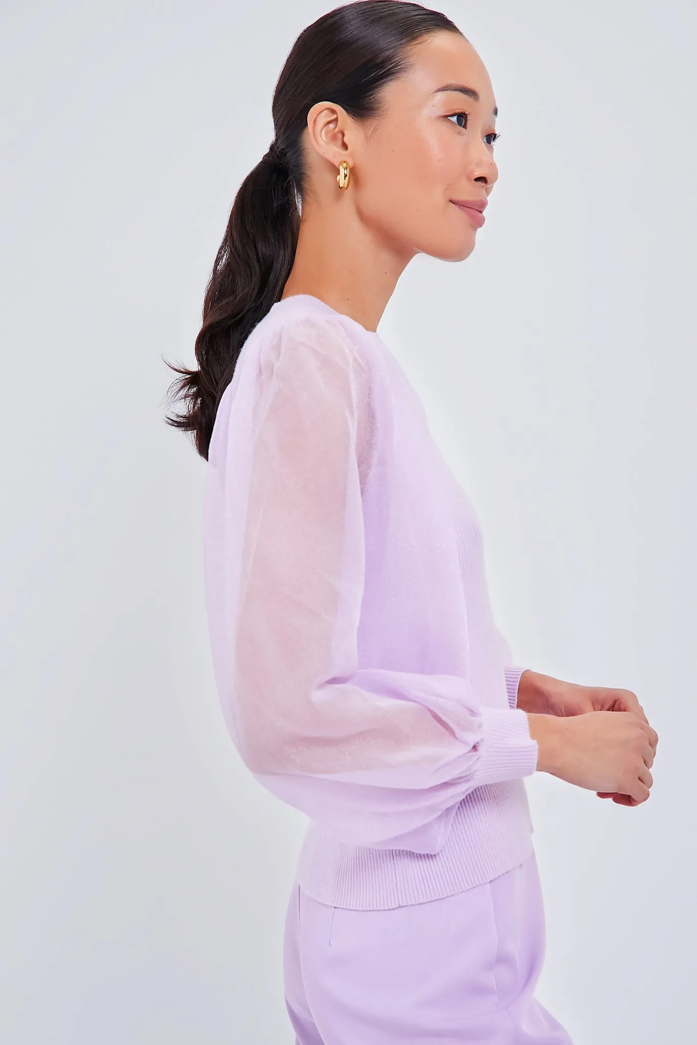 Lilac Knit Betsy Blouse