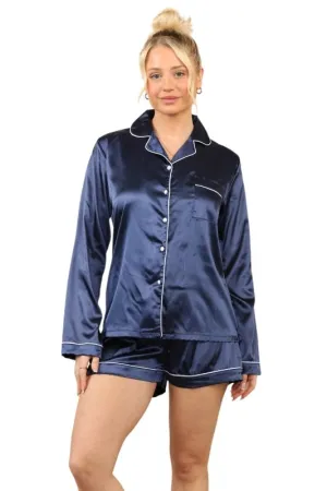 Luxury Satin Pyjama Set – Silky Soft, Long sleeve Nightwear