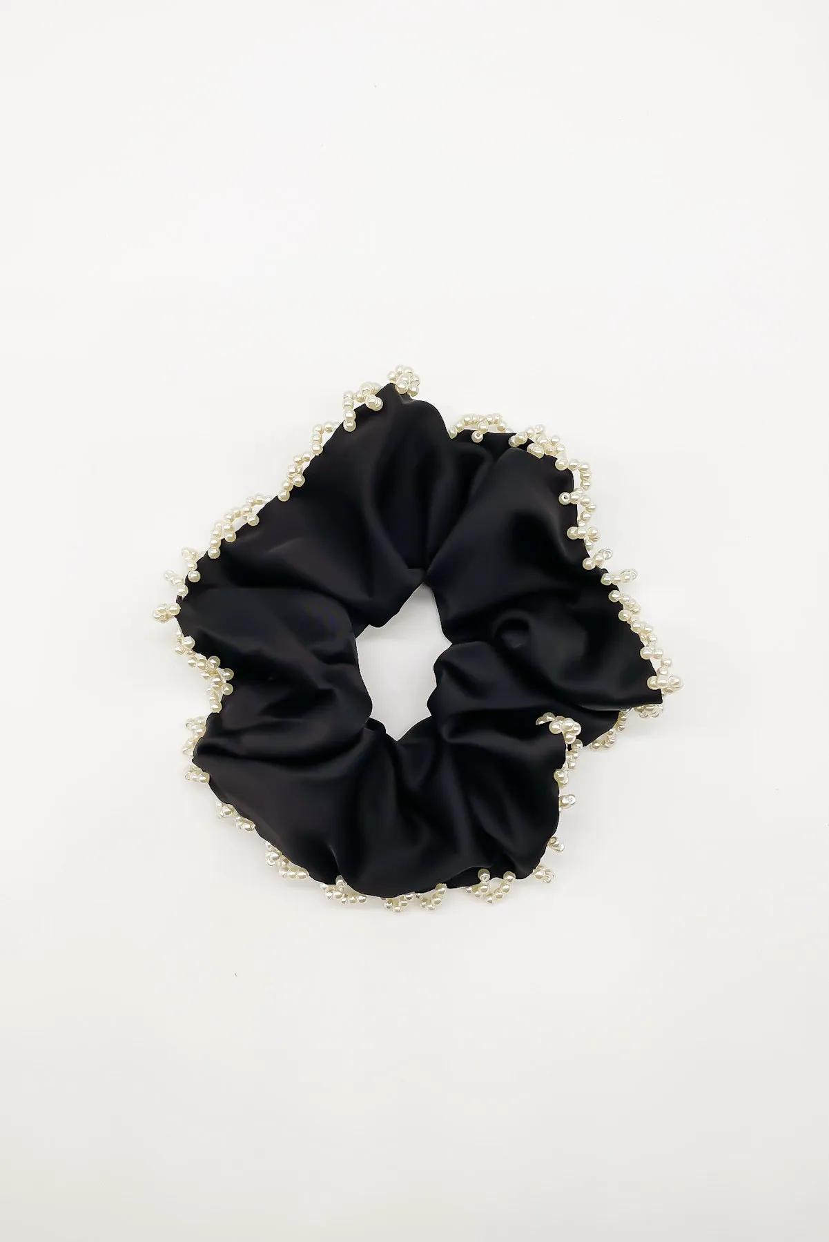 Mabel Pearl Satin Scrunchie