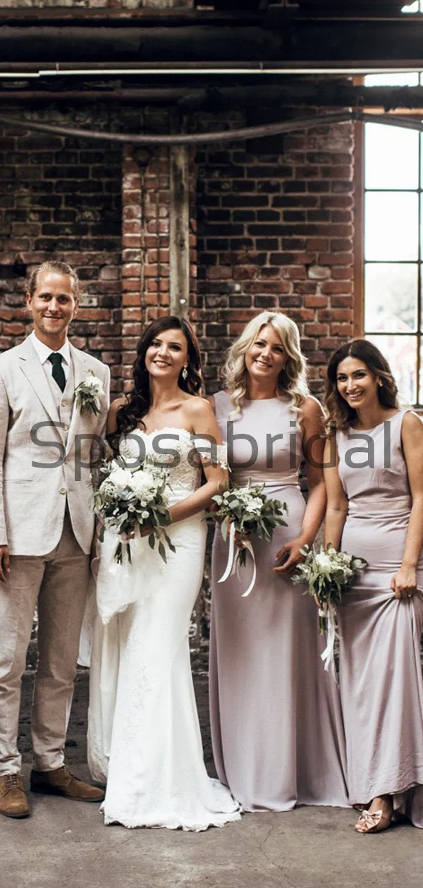 Mermaid Elegant Simple Unique Country Long Bridesmaid Dresses  WG632