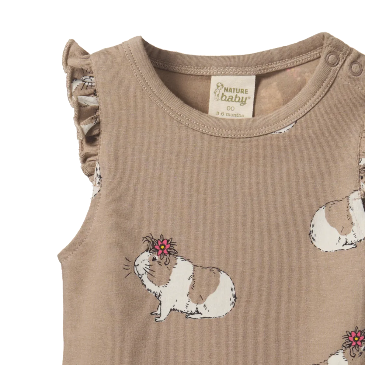 NATURE BABY FLEUR BODYSUIT MOON FLOWER GALA PRINT