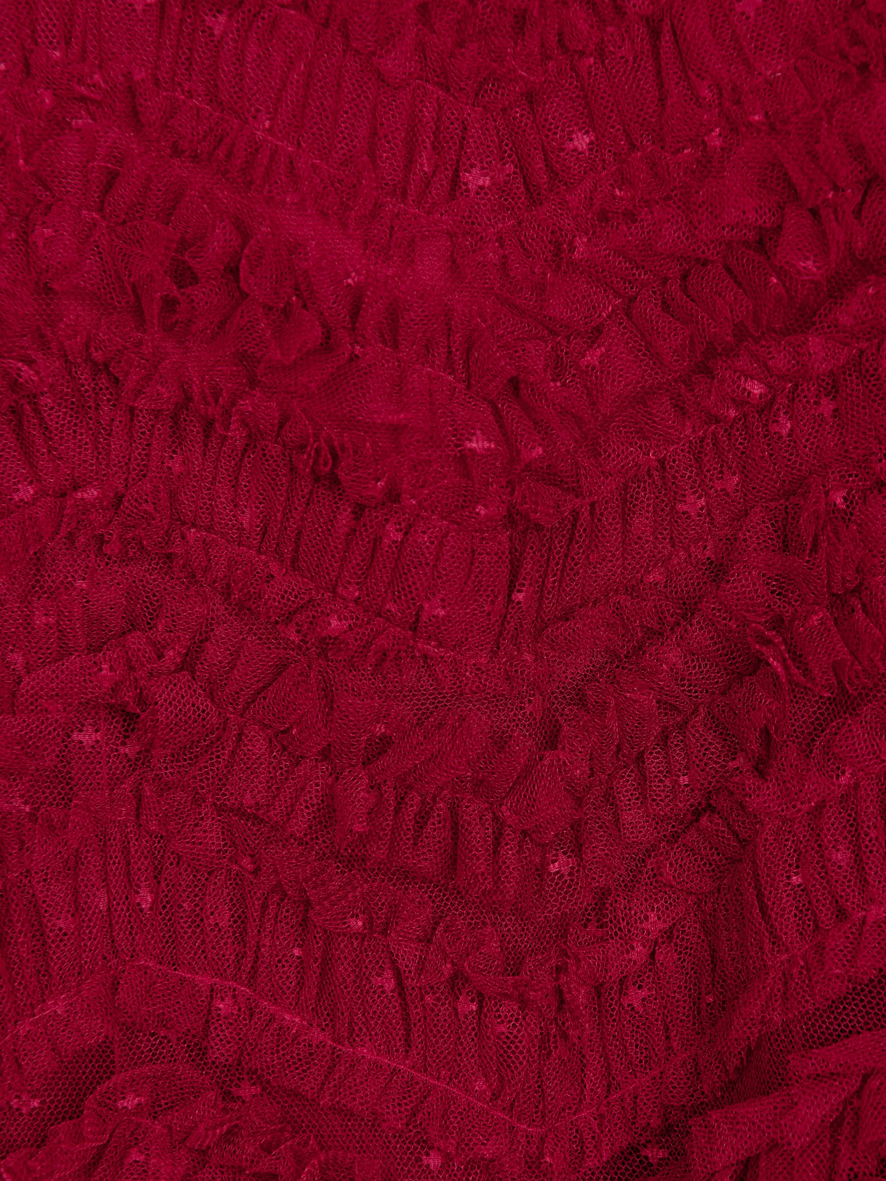 Needle & Thread Girls Elia Tulle Dress in Red