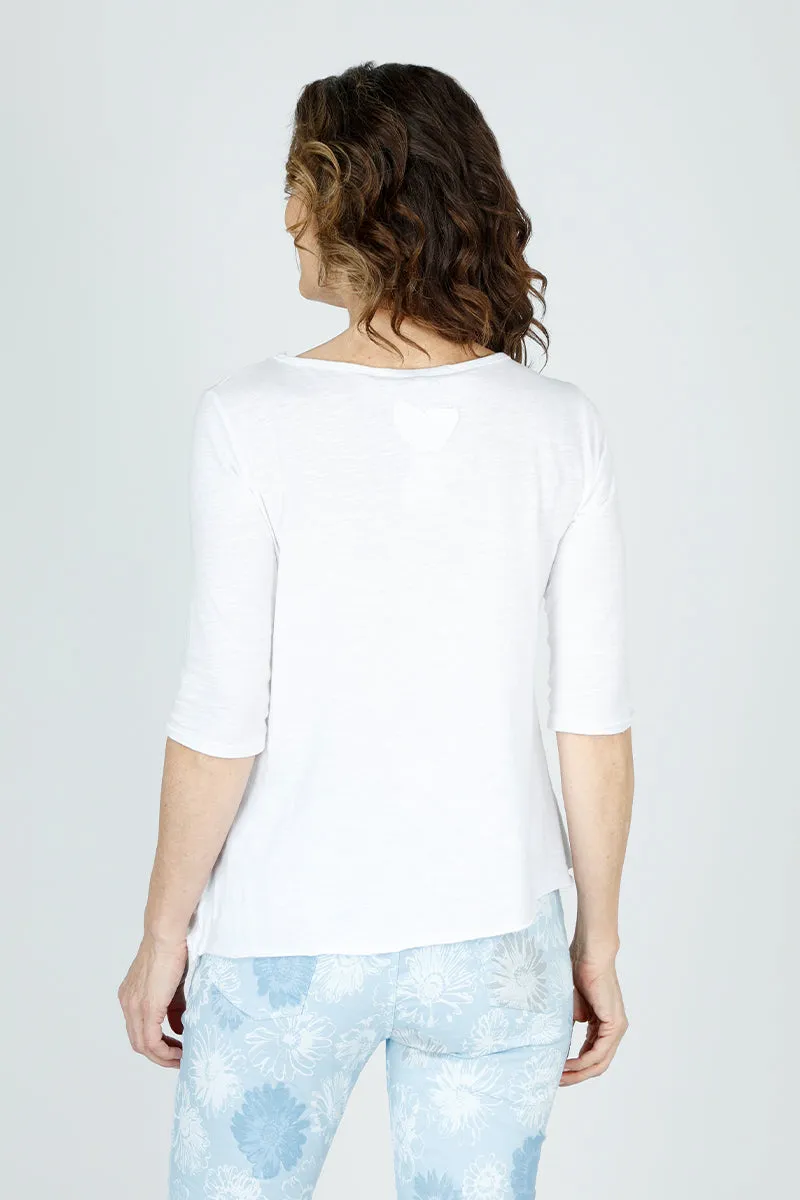 Organic Rags Asymmetrical Hem Crew