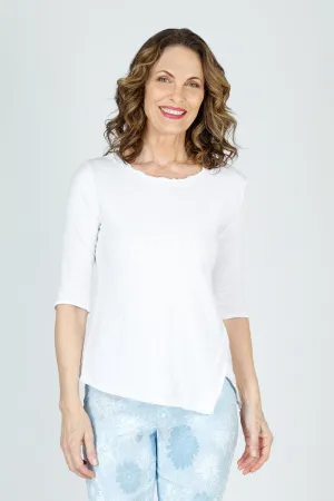 Organic Rags Asymmetrical Hem Crew