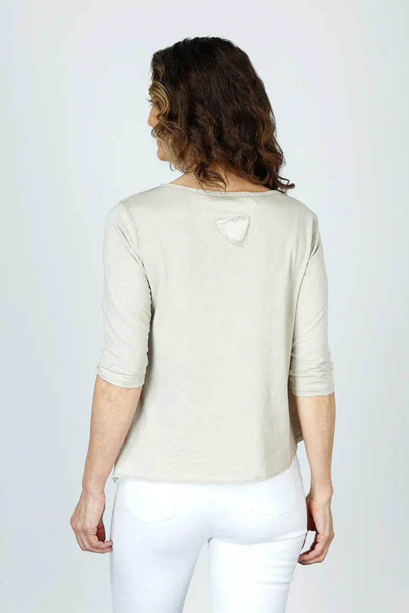 Organic Rags Asymmetrical Hem Crew