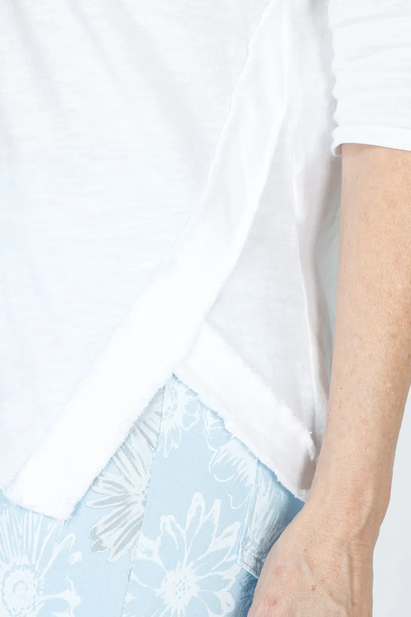 Organic Rags Asymmetrical Hem Crew