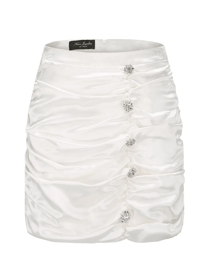 Paloma Satin Skirt White
