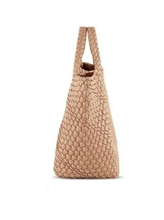 Peach faux leather boho handbag