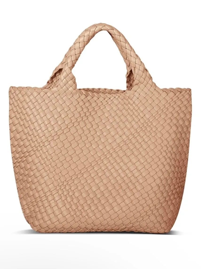 Peach faux leather boho handbag