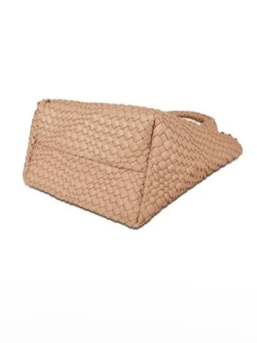 Peach faux leather boho handbag