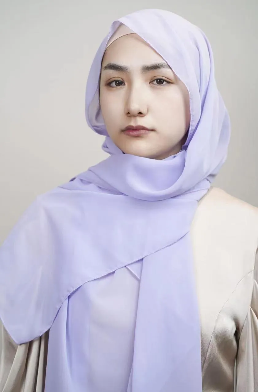 Plain Chiffon Hijab - Purple