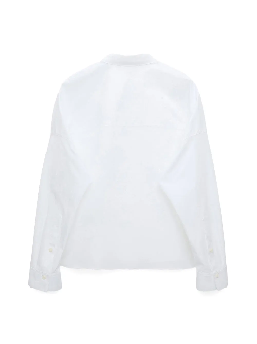 Poplin Power Blouse With Lace