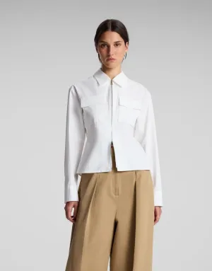 SAGE COTTON ZIP TOP