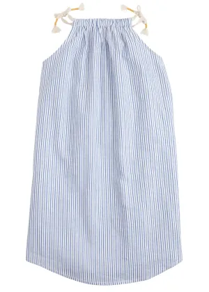 Sloop Dress - Blue Sparkle Seersucker