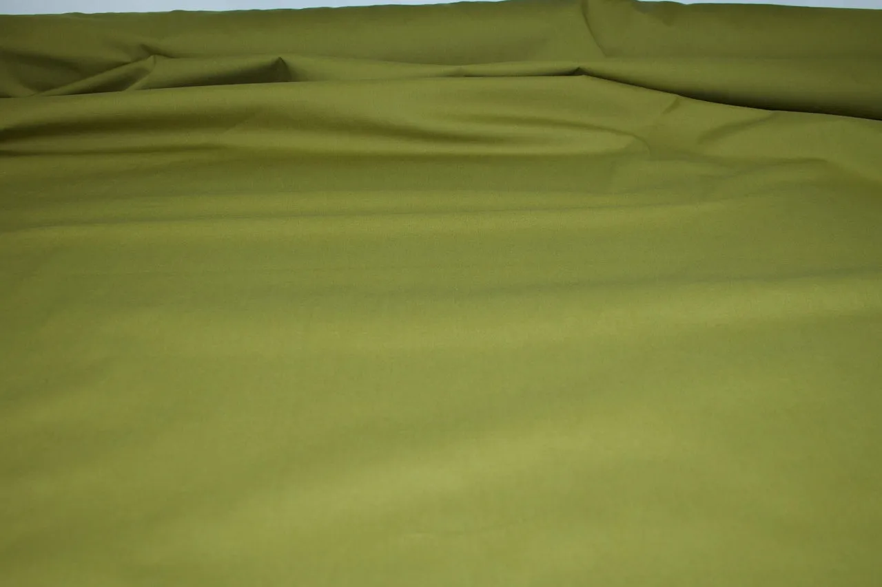 Stretchy Cotton Broadcloth - Bright Olive