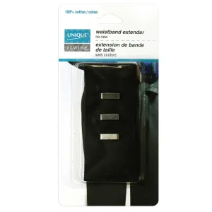 UNIQUE SEWING Waistband Extender with Hook - Black