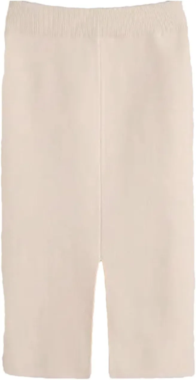 Women Bodycon Split Pencil Skirt Autumn Winter Casual High Waist Slim Knit Skirts