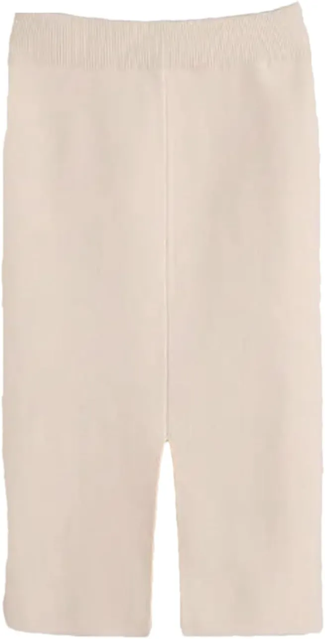 Women Bodycon Split Pencil Skirt Autumn Winter Casual High Waist Slim Knit Skirts