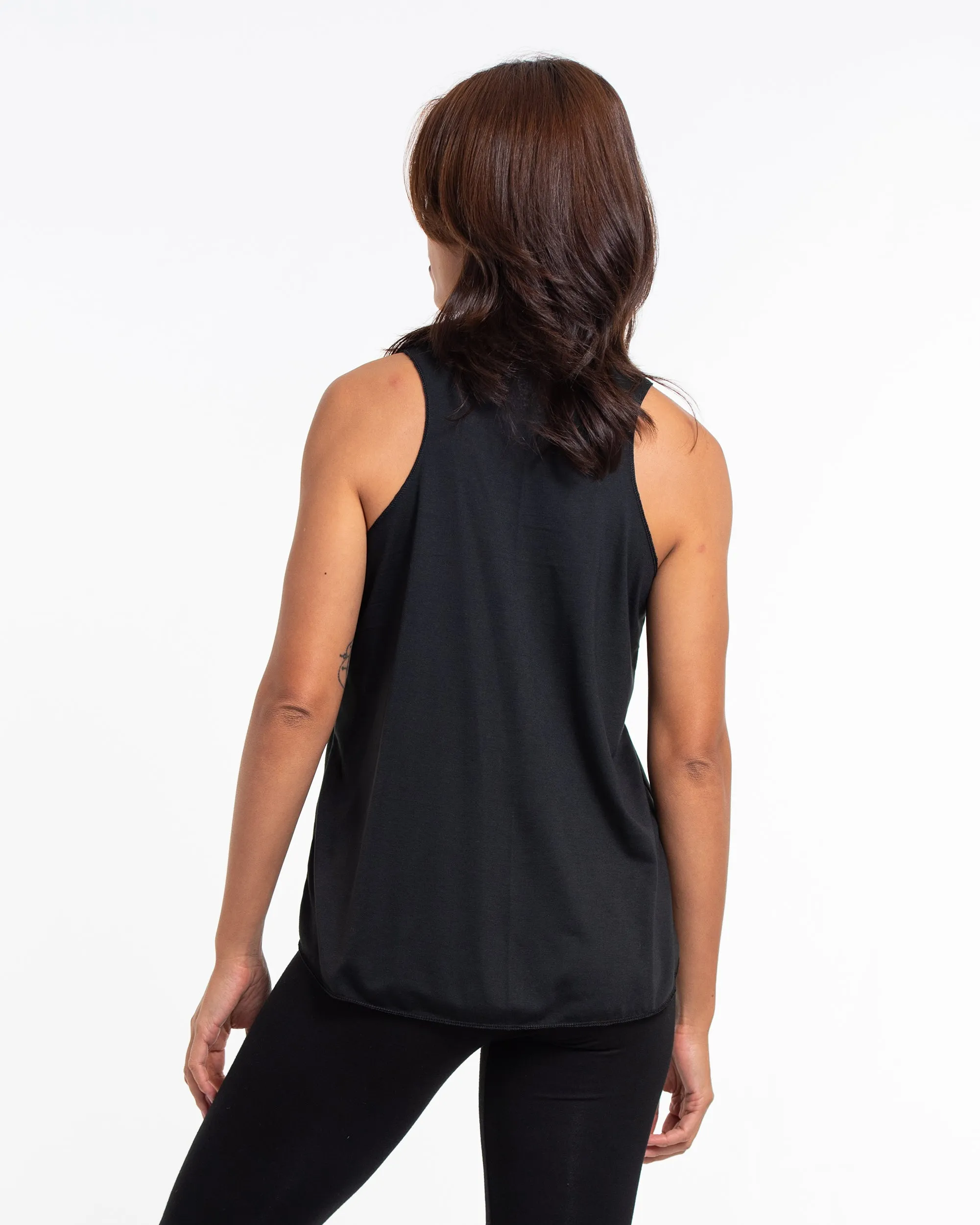 Womens Tiger Tattoo Tank Top in Black